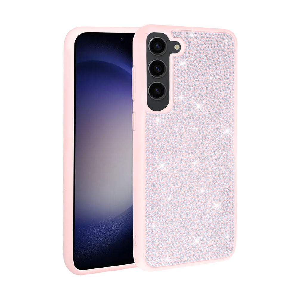 Galaxy S23 Plus Kılıf Parlak Taşlı Tasarım Zore Ston Kapak Pembe