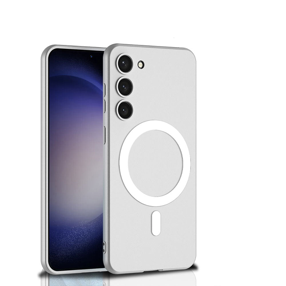 Galaxy S23 Plus Kılıf Wireless Şarj Özellikli Zore Kıpta M-safe Silikon Kapak Siyah
