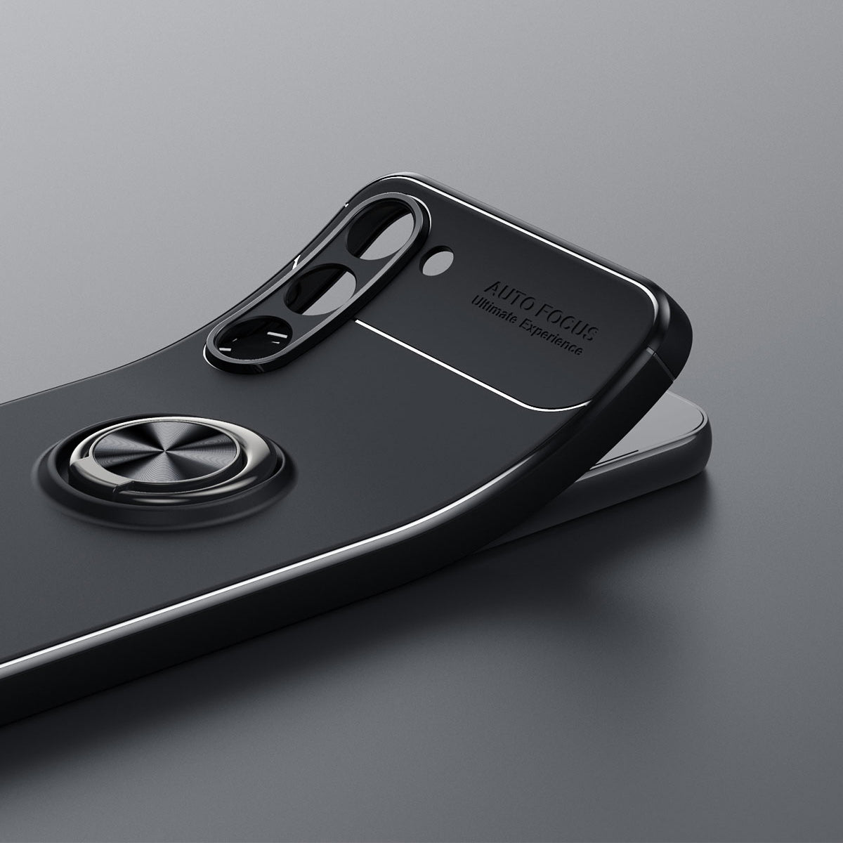 Galaxy S23 Plus Kılıf Zore Ravel Silikon Kapak Siyah-Mavi