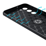 Galaxy S23 Plus Kılıf Zore Ravel Silikon Kapak Siyah-Mavi