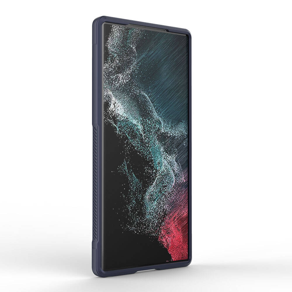 Galaxy S23 Ultra Kılıf Esnek TPU Oyuklu Arka Yüzey Tasarımlı Zore Etnik Silikon Kapak Kırmızı