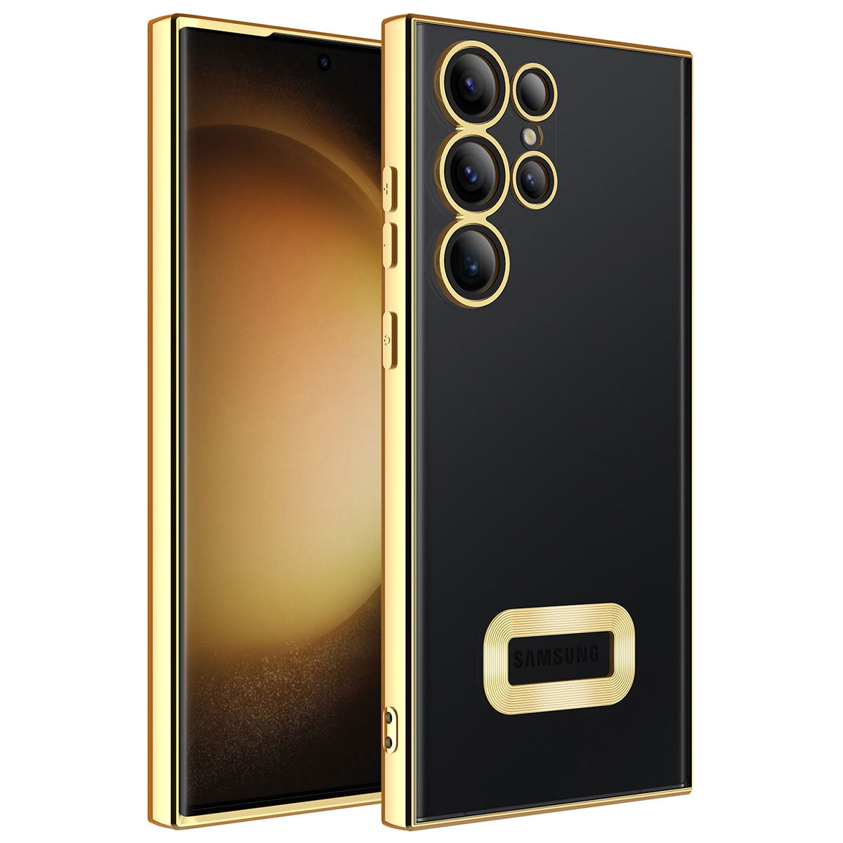 Galaxy S23 Ultra Kılıf Kamera Korumalı Logo Gösteren Zore Omega Kapak Sierra Mavi
