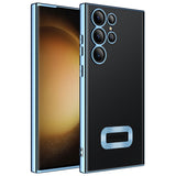 Galaxy S23 Ultra Kılıf Kamera Korumalı Logo Gösteren Zore Omega Kapak Sierra Mavi