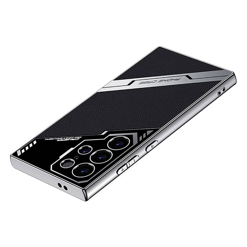 Galaxy S23 Ultra Kılıf Kamera Korumalı Suni Deri Tasarım Zore Yeni Seri Procase Kapak Siyah