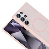 Galaxy S23 Ultra Kılıf M-safe Şarj Özellikli Babet Kapak Pembe