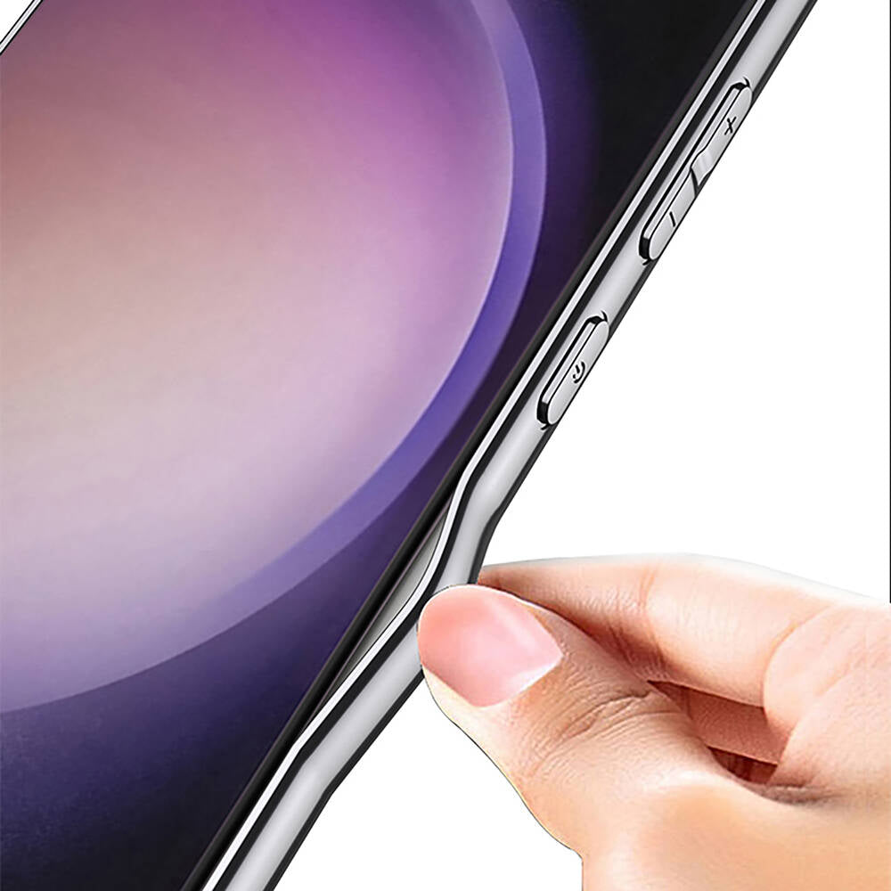 Galaxy S23 Ultra Kılıf Ultra İnce Kamera Korumalı PC + Deri Arka Yüzey Zore X-Pro Kapak Siyah