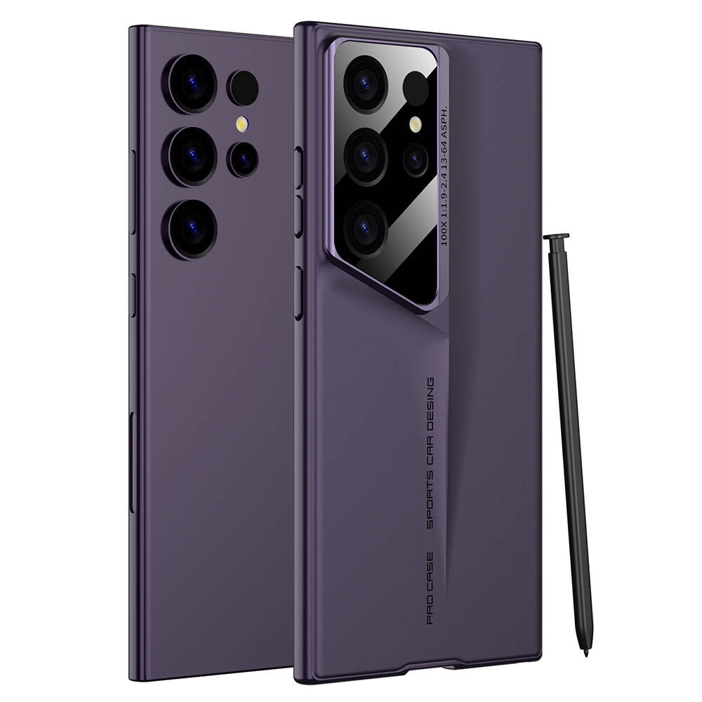 Galaxy S23 Ultra Kılıf Ultra İnce Kamera Korumalı Sert Rubber Zore Procase Kapak Gri