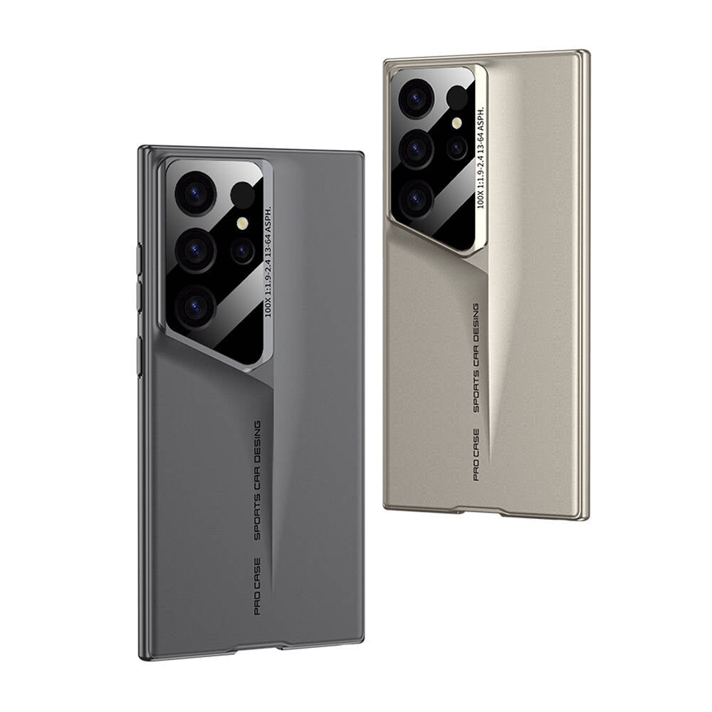 Galaxy S23 Ultra Kılıf Ultra İnce Kamera Korumalı Sert Rubber Zore Procase Kapak Gri