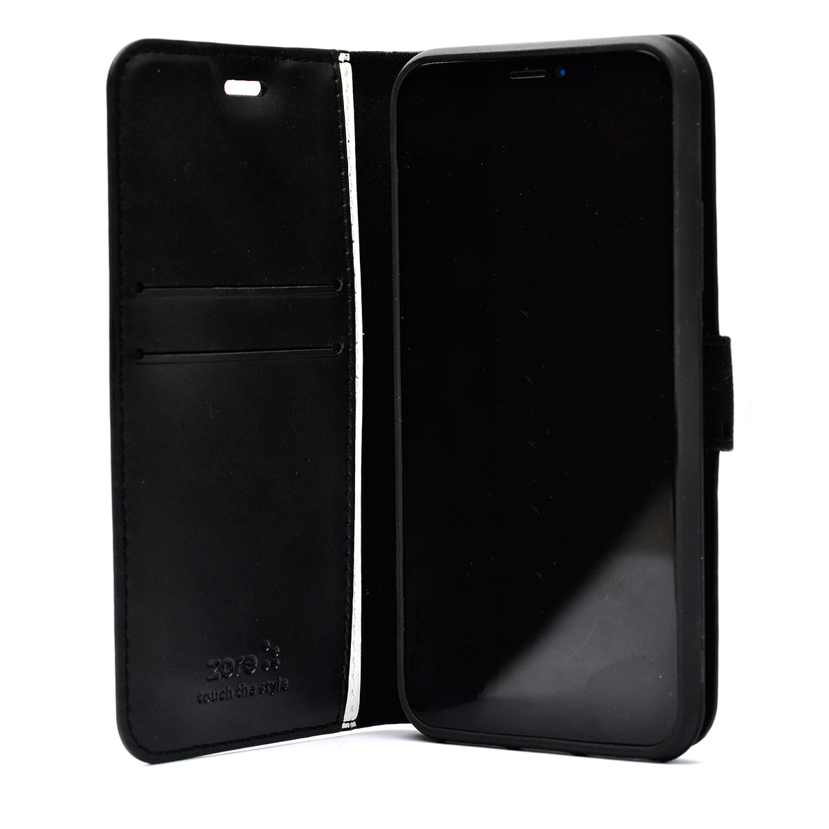 Galaxy S23 Ultra Kılıf Zore Kar Deluxe Kapaklı Kılıf Siyah