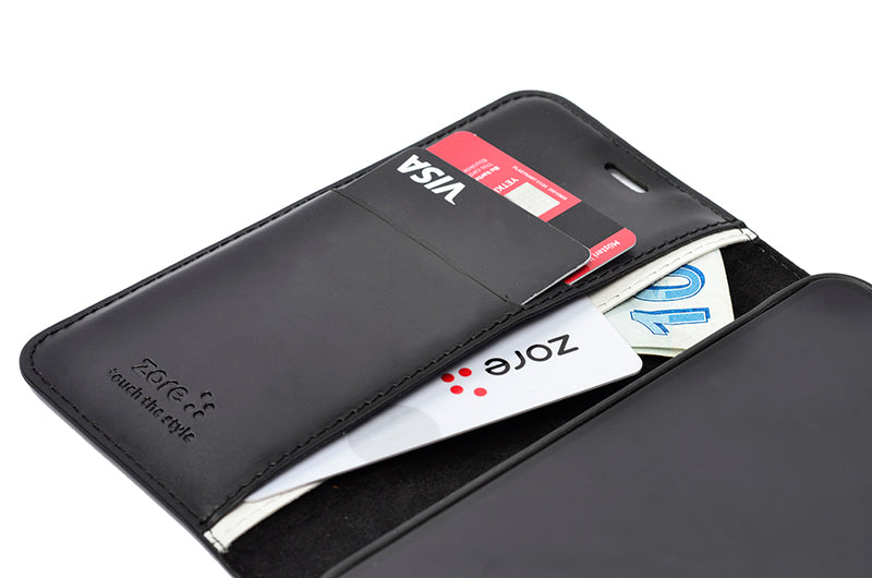 Galaxy S23 Ultra Kılıf Zore Kar Deluxe Kapaklı Kılıf Siyah