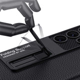 Galaxy S23 Ultra Kılıf Zore Kıpta Standlı Kapak Koyu Mor