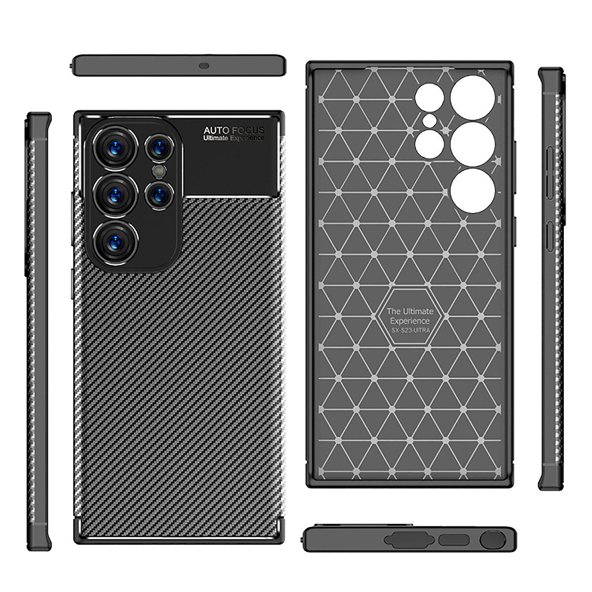 Galaxy S23 Ultra Kılıf Zore Negro Silikon Kapak Siyah