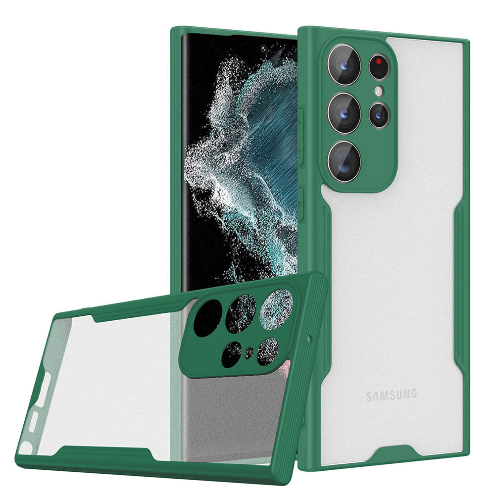 Galaxy S23 Ultra Kılıf Zore Parfe Kapak Koyu Yeşil