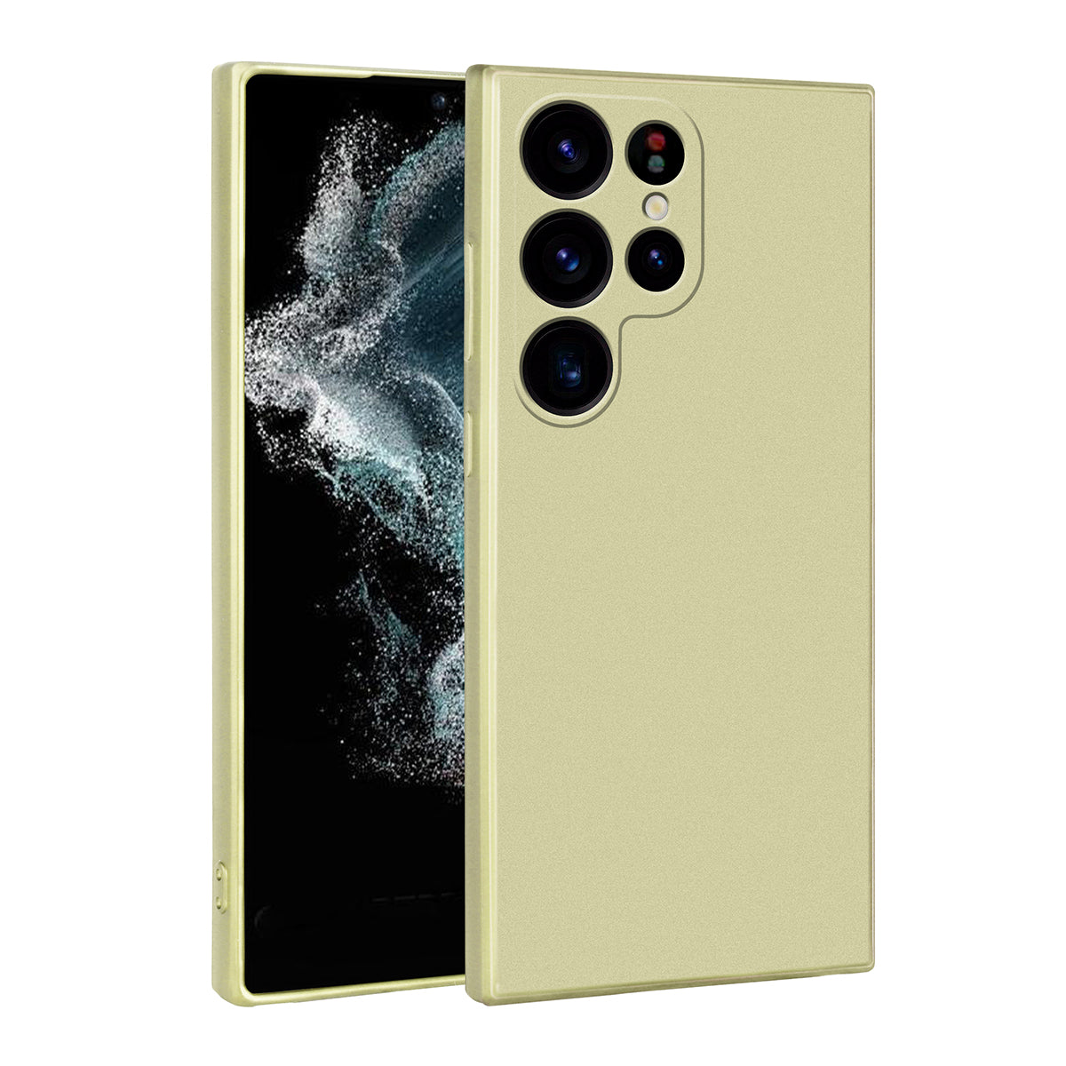 Galaxy S23 Ultra Kılıf Zore Premier Silikon Kapak Gold