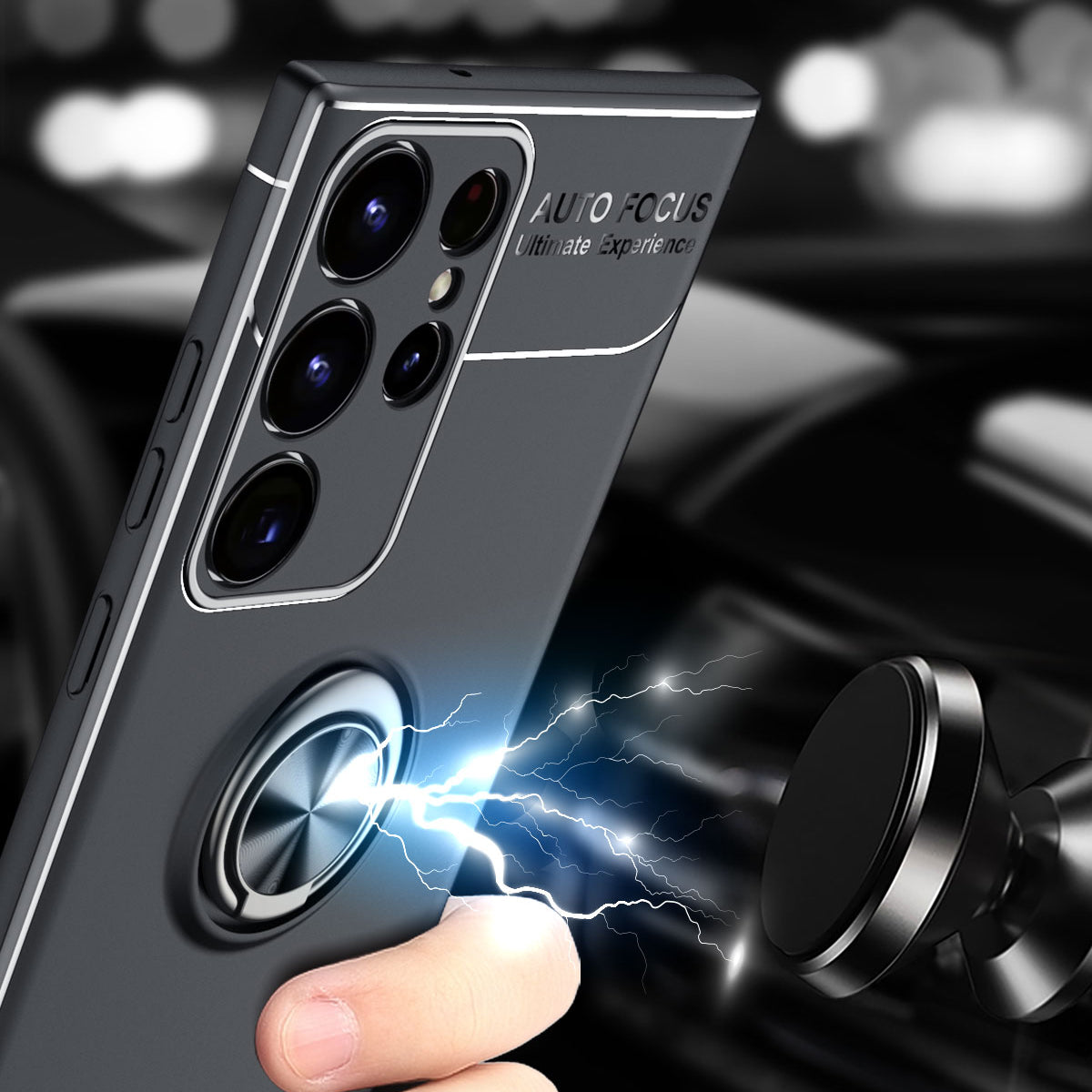Galaxy S23 Ultra Kılıf Zore Ravel Silikon Kapak Mavi