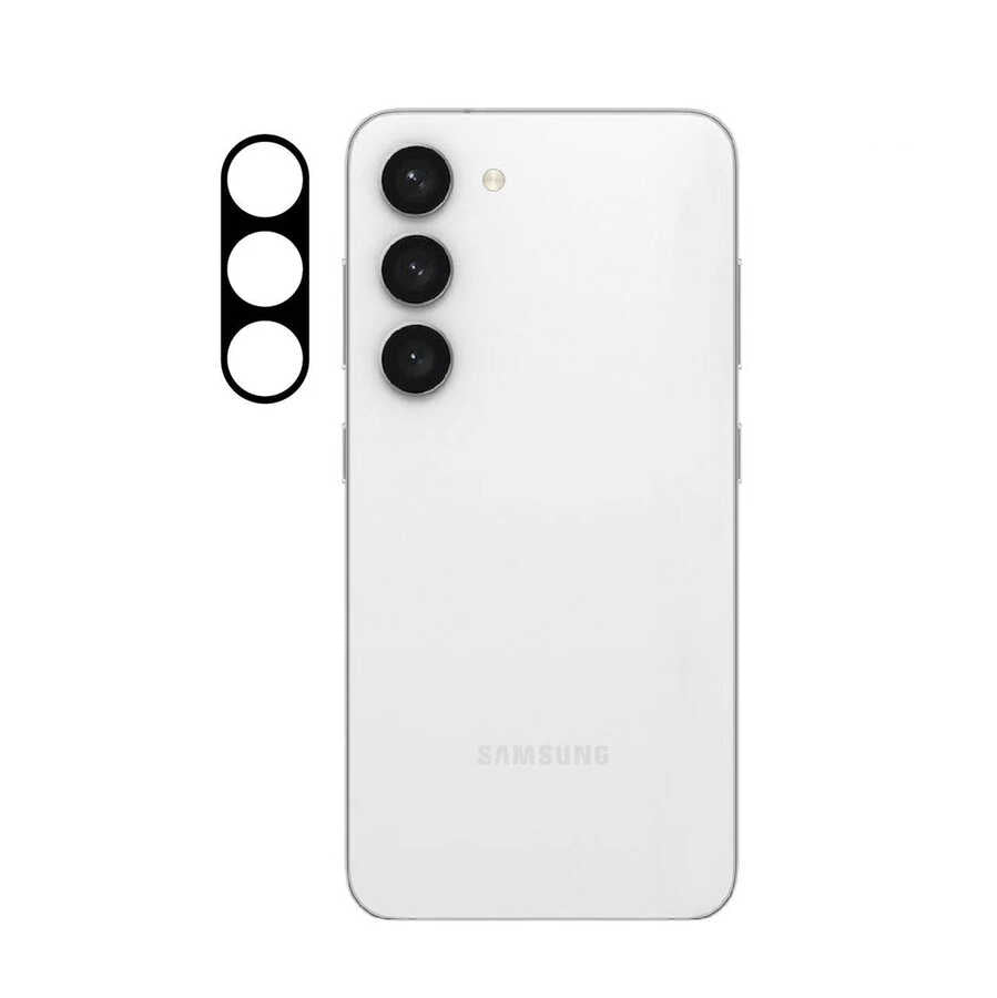Galaxy S23 Zore 3D Kamera Camı Siyah