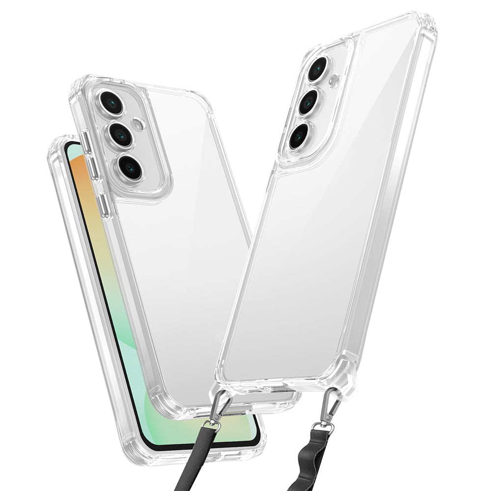 Galaxy S24 FE Kılıf Airbagli Takılabilir Askı Aparatlı Zore Snap Silikon Kapak Şeffaf