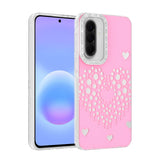 Galaxy S24 FE Kılıf Damla Taşlı Zore Rivas Sert PC Kapak Pembe