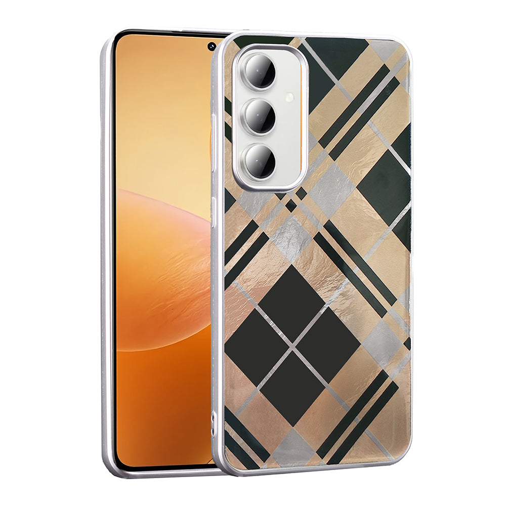 Galaxy S24 FE Kılıf Desenli Zore Mep Kapak Gold Leopar