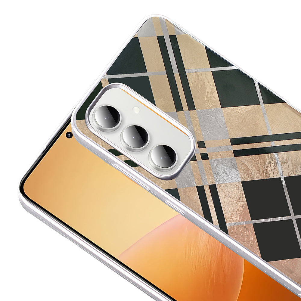 Galaxy S24 FE Kılıf Desenli Zore Mep Kapak Gold Leopar