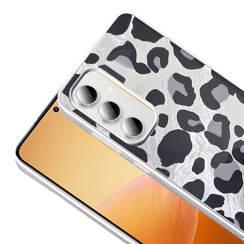Galaxy S24 FE Kılıf Desenli Zore Mep Kapak Gold Leopar