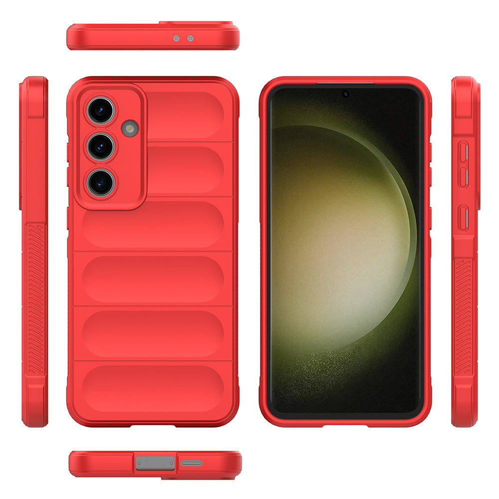 Galaxy S24 FE Kılıf Esnek TPU Oyuklu Arka Yüzey Tasarımlı Zore Etnik Silikon Kapak Siyah