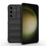 Galaxy S24 FE Kılıf Esnek TPU Oyuklu Arka Yüzey Tasarımlı Zore Etnik Silikon Kapak Siyah