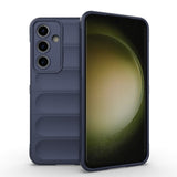 Galaxy S24 FE Kılıf Esnek TPU Oyuklu Arka Yüzey Tasarımlı Zore Etnik Silikon Kapak Lacivert