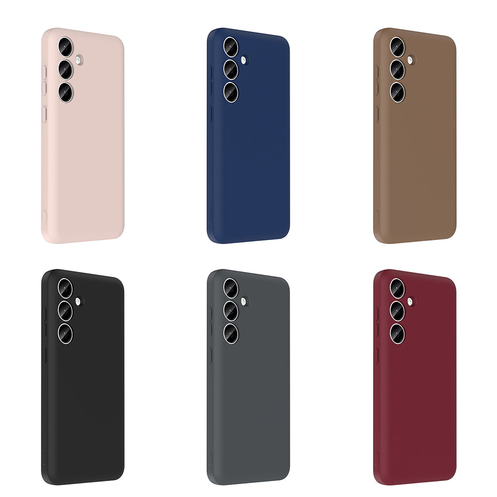 Galaxy S24 FE Kılıf Kamera Korumalı Kartlık Hazneli Zore Vitra Kapak Mürdüm