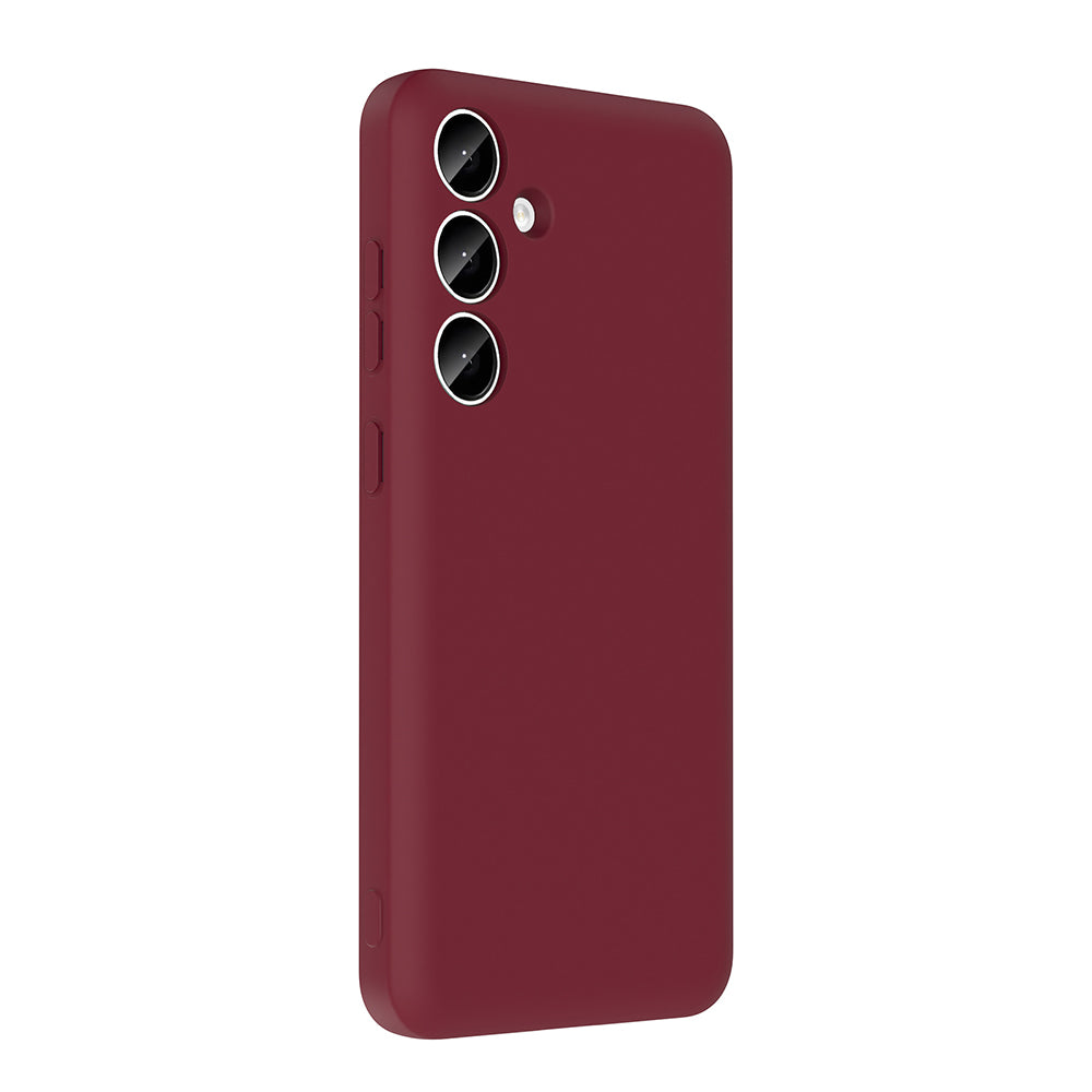 Galaxy S24 FE Kılıf Kamera Korumalı Kartlık Hazneli Zore Vitra Kapak Mürdüm