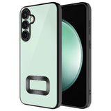 Galaxy S24 FE Kılıf Kamera Korumalı Logo Gösteren Zore Omega Kapak Sierra Mavi