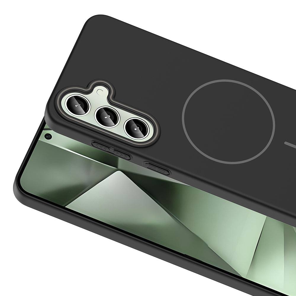Galaxy S24 FE Kılıf M-safe Şarj Özellikli Zore Ruby Sert Kapak Lacivert