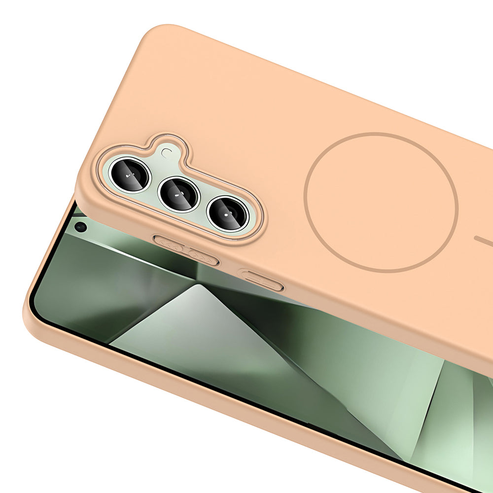 Galaxy S24 FE Kılıf M-safe Şarj Özellikli Zore Ruby Sert Kapak Mürdüm