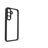 Galaxy S24 Kılıf Kamera Korumalı Şeffaf Arka Yüzey Zore New Roll Kapak Siyah