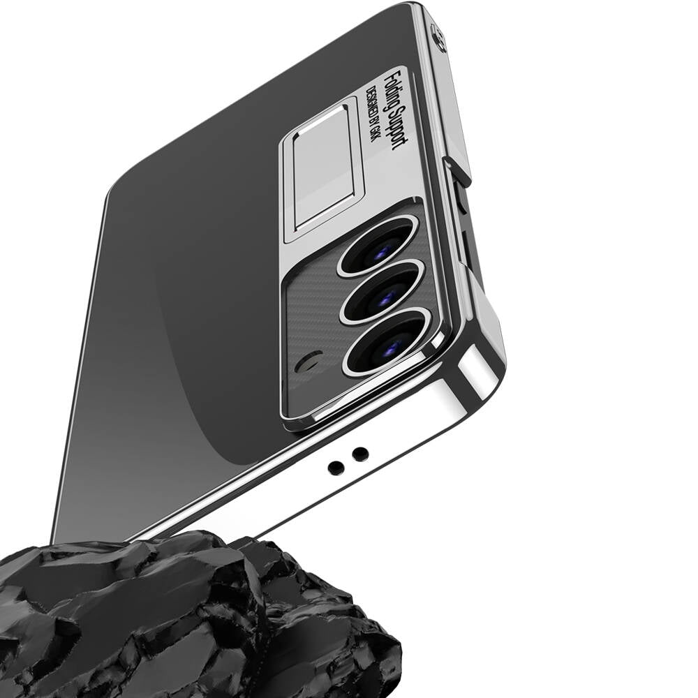 Galaxy S24 Kılıf Kamera Korumalı Şeffaf Tasarımlı Zore Lego Standlı Kapak Yeşil