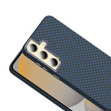 Galaxy S24 Kılıf M-safe Şarj Özellikli Karbon Fiber Görünümlü Zore Gros Kapak Siyah