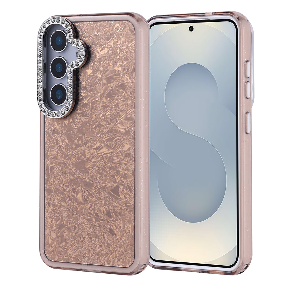 Galaxy S24 Kılıf Taşlı Tasarımlı Zore Kapi Kapak Gold