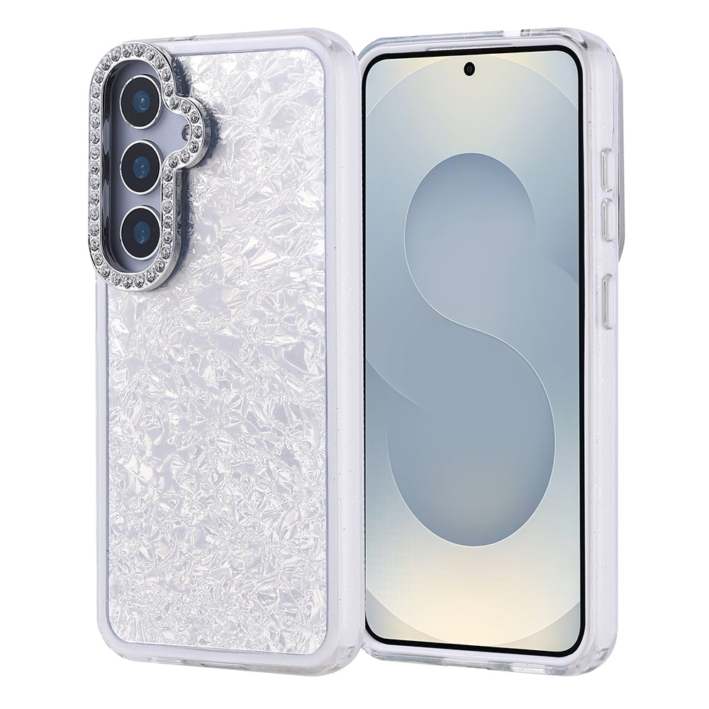 Galaxy S24 Kılıf Taşlı Tasarımlı Zore Kapi Kapak Gümüş