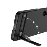 Galaxy S24 Kılıf Zore Kamera Korumalı Dikey Standlı Ays Kapak Siyah
