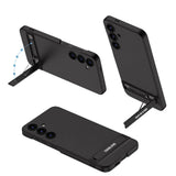 Galaxy S24 Kılıf Zore Kamera Korumalı Dikey Standlı Ays Kapak Koyu Yeşil