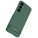 Galaxy S24 Kılıf Zore Kamera Korumalı Dikey Standlı Ays Kapak Gümüş