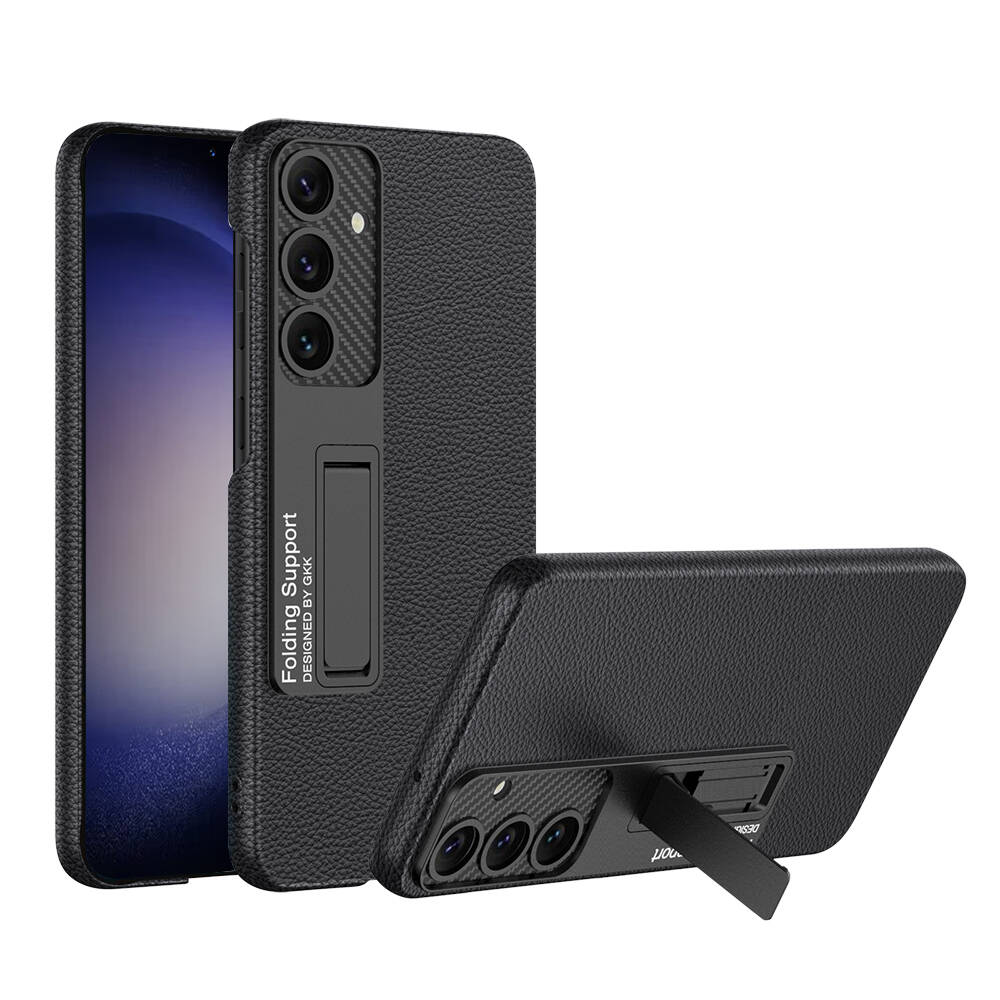 Galaxy S24 Kılıf Zore Kıpta Standlı Kapak Mürdüm