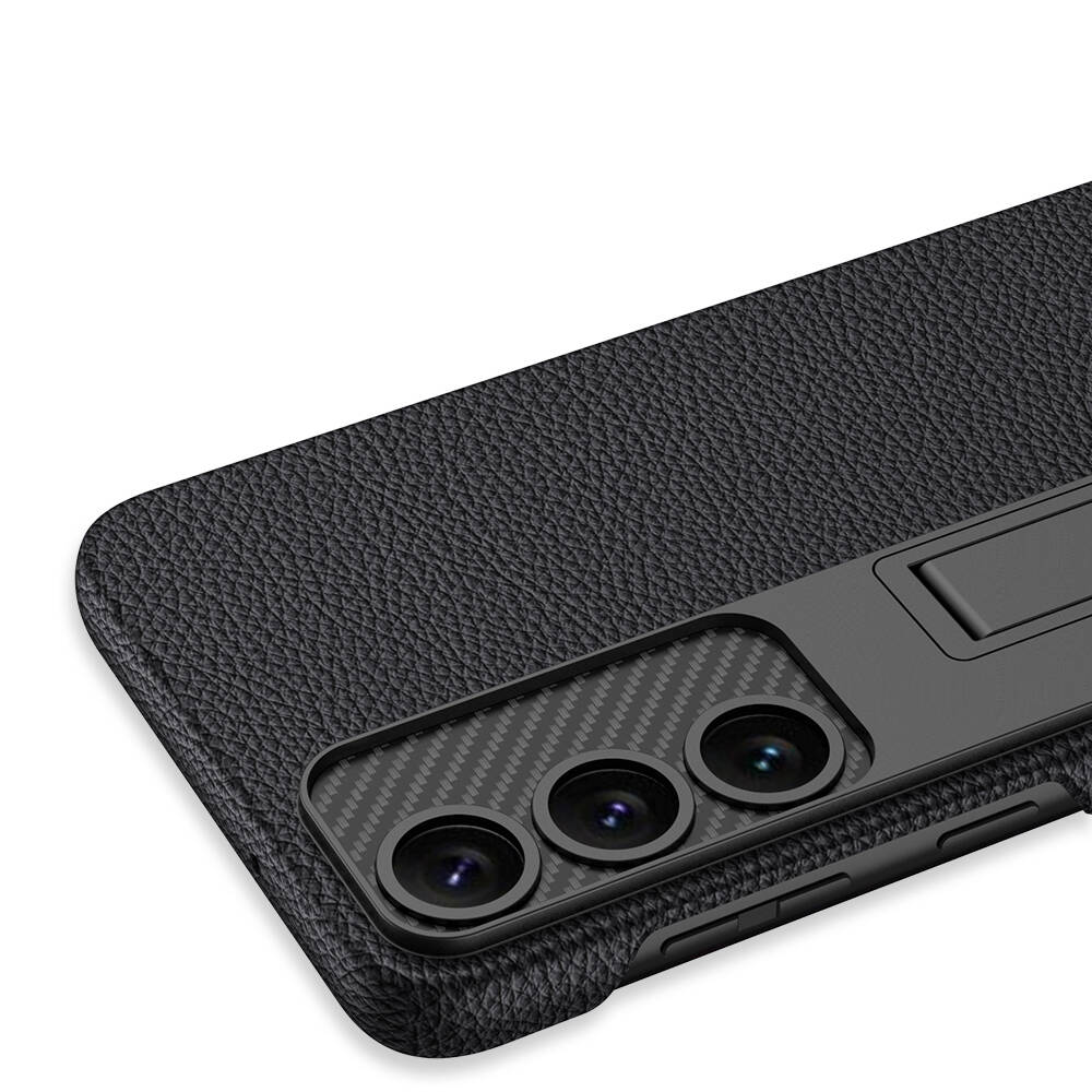 Galaxy S24 Kılıf Zore Kıpta Standlı Kapak Mürdüm