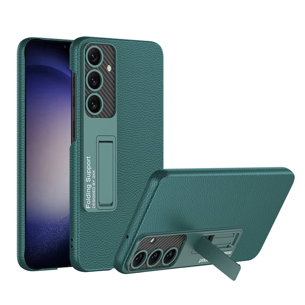Galaxy S24 Kılıf Zore Kıpta Standlı Kapak Yeşil