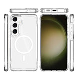 Galaxy S24 Kılıf Zore M-safe Şarj Özellikli T-Max M-safe Kapak Renksiz