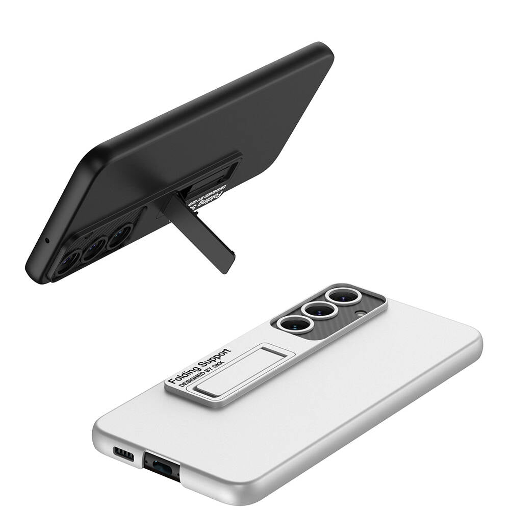 Galaxy S24 Kılıf Zore Standlı Ays Kapak Gümüş