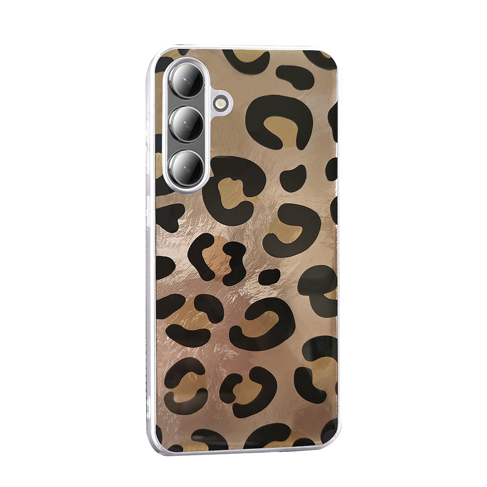 Galaxy S24 Plus Kılıf Desenli Zore Mep Kapak Gold Leopar