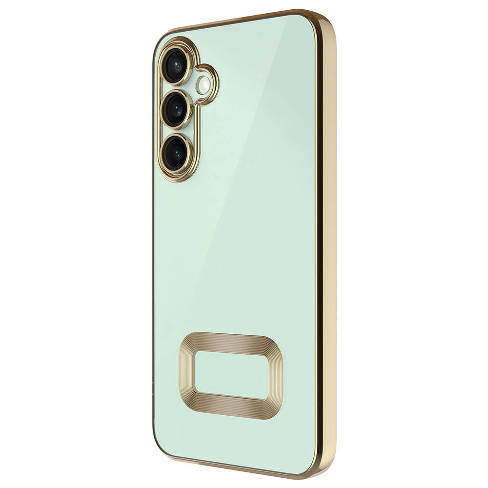 Galaxy S24 Plus Kılıf Kamera Korumalı Logo Gösteren Zore Omega Kapak Derin Mor