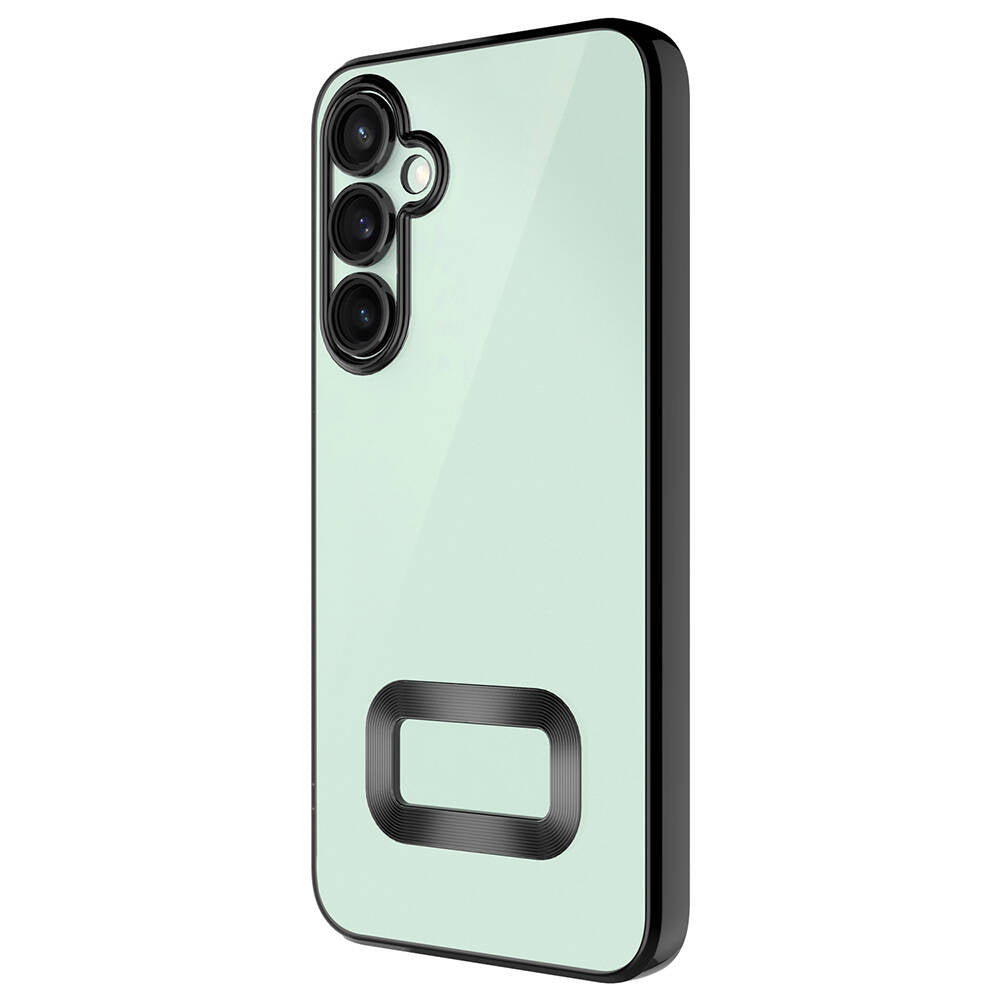 Galaxy S24 Plus Kılıf Kamera Korumalı Logo Gösteren Zore Omega Kapak Derin Mor