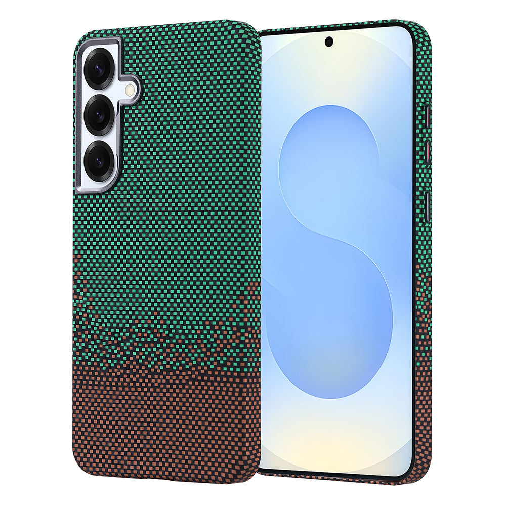 Galaxy S24 Plus Kılıf M-safe Şarj Özellikli Karbon Fiber Görünümlü Zore Nekst Kapak Yeşil